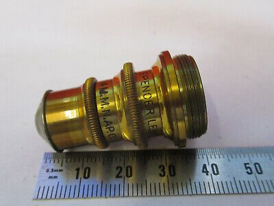 ANTIQUE BRASS SPENCER OBJECTIVE 44X LENS MICROSCOPE PART AS PICTURED &F6-B-119