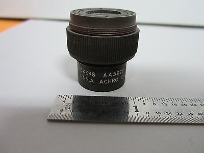 MICROSCOPE PART OBJECTIVE VICKERS AA5620 ACHRO OPTICS AS IS BIN#M7-R-09