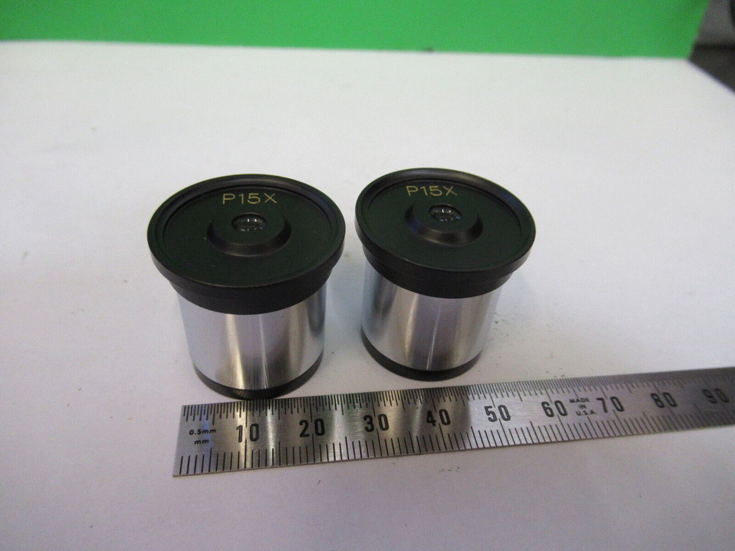 TOKYO PAIR EYEPIECE LENS P15X NEW OPTICS MICROSCOPE PART AS PICTURED #W5-B-14