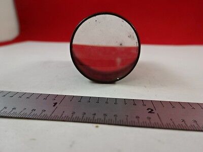 ANTIQUE BRASS MOUNTED LENS  MICROSCOPE PART OPTICS  #L9-B-32