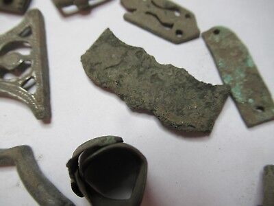 ANTIQUE BRASS BRONZE LOT MEDIEVAL ??? from EUROPE BOG FIND AS PICTURED &3-DT-11