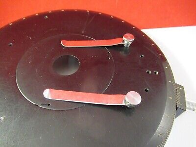 CARL ZEISS GERMANY STAGE TABLE ROTABLE POL MICROSCOPE PART AS PICTURED &L1-A-09