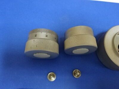 MICROSCOPE PART STAGE BRASS KNOBS for REICHERT AUSTRIA POLYVAR AS IS #66-A-05