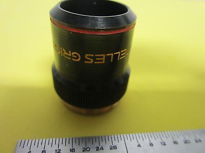 MELLES GRIOT OBJECTIVE 4X MICROSCOPE OPTICS AS IS BIN#A1-T-84