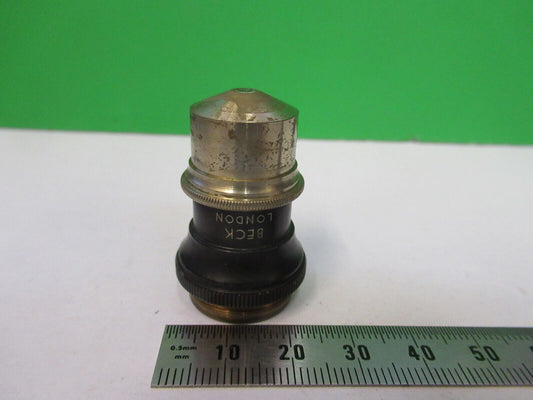 ANTIQUE BECK UK OBJECTIVE RARE MICROSCOPE PART AS PICTURED Z6-A-84