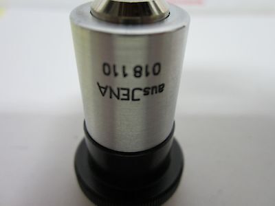 MICROSCOPE PART OBJECTIVE AUS JENA 10X OPTICS AS IS BIN#E5-P-21