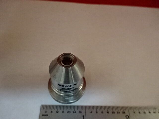 MICROSCOPE PART OBJECTIVE REICHERT AUSTRIA 4X OPTICS AS IS #37-A-10