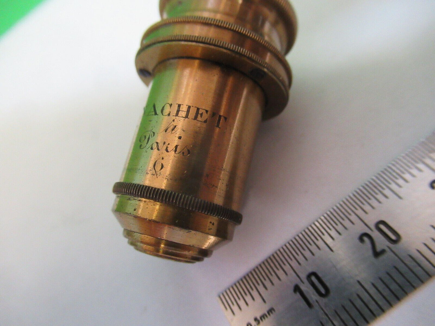 RARE ANTIQUE BRASS NACHET PARIS OBJECTIVE MICROSCOPE PART AS PICTURED &P2-B-67