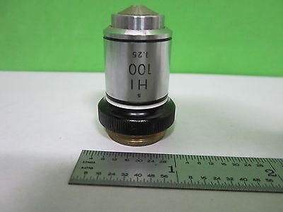 MICROSCOPE PART OBJECTIVE NIKON JAPAN HI 100X OPTICS AS IS BIN#T3-44