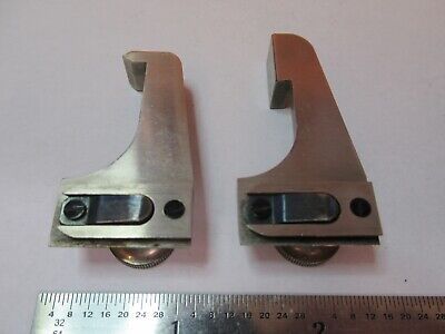 ANTIQUE LEITZ CLIPS PAIR MICROSCOPE PART AS PICTURED &7B-B-69