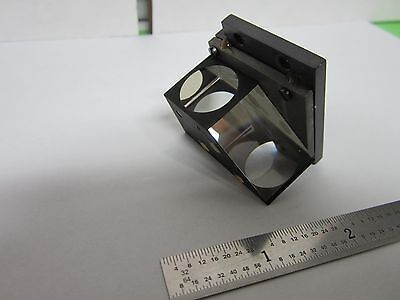 MICROSCOPE PART LEITZ GERMANY PRISM MOUNTED OPTICS AS IS BIN#F5-04?