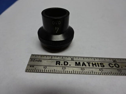 WILD HEERBRUGG SWISS OBJECTIVE 4X OPTICS MICROSCOPE PART AS IS &84-75