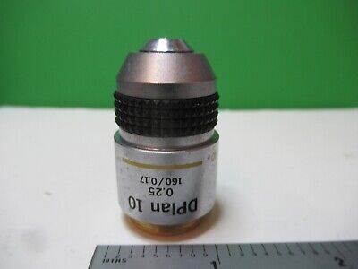 OLYMPUS OBJECTIVE DPLAN 10X /160 OPTICS MICROSCOPE PART AS PICTURED &18-B-11