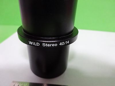 MICROSCOPE PART WILD 304490 SWISS STEREO 40/14 ADAPTER OPTICS AS IS BIN#Y2-03