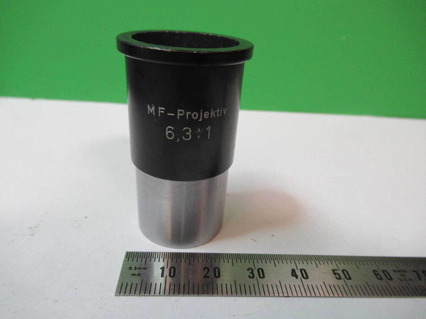 M-F PROJECTIK AUS JENA 6.3X  EYEPIECE LENS MICROSCOPE PART AS PICTURED R2-A-41