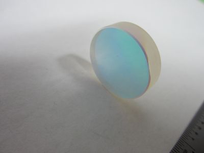 OPTICAL DICHROIC ROUND MIRROR [dot on back side] LASER OPTICS AS IS BIN#R8-31