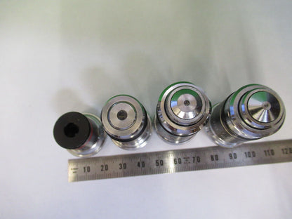 LOT 4 EA GENERIC OBJECTIVE OPTICS MICROSCOPE PART AS PICTURED &R3-B-14