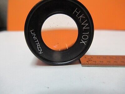 UNITRON JAPAN HKW10X LENS EYEPIECE MICROSCOPE PART OPTICS AS PICTURED &85-B-123