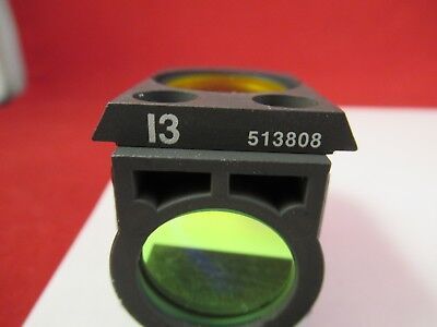 LEICA DMR GERMANY 513808 FILTER I3 FLUORESCENT OPTICS MICROSCOPE PART &6-A-80