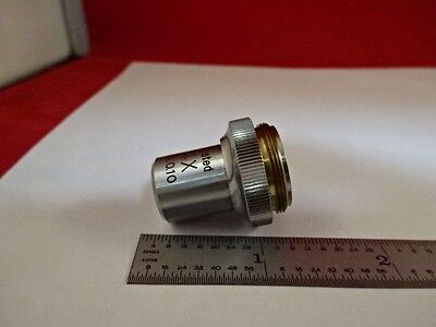 MICROSCOPE PART OBJECTIVE UNITRON 4X COATED OPTICS AS IS #P6-C-13