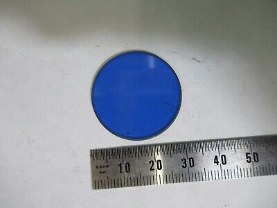 GLASS BLUE FILTER for ANTIQUE ERNST LEITZ MICROSCOPE PART AS PICTURED &Q9-A-29