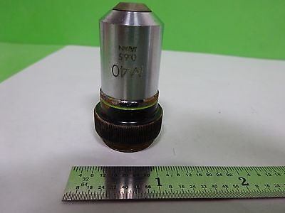 MICROSCOPE PART OBJECTIVE OLYMPUS M40 40X [fair] OPTICS AS IS BIN#Y6-E-15