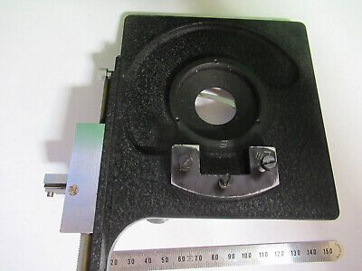 ANTIQUE ENRST LEITZ GERMANY XY STAGE TABLE MICROSCOPE PART AS PICTURED R9-A-73