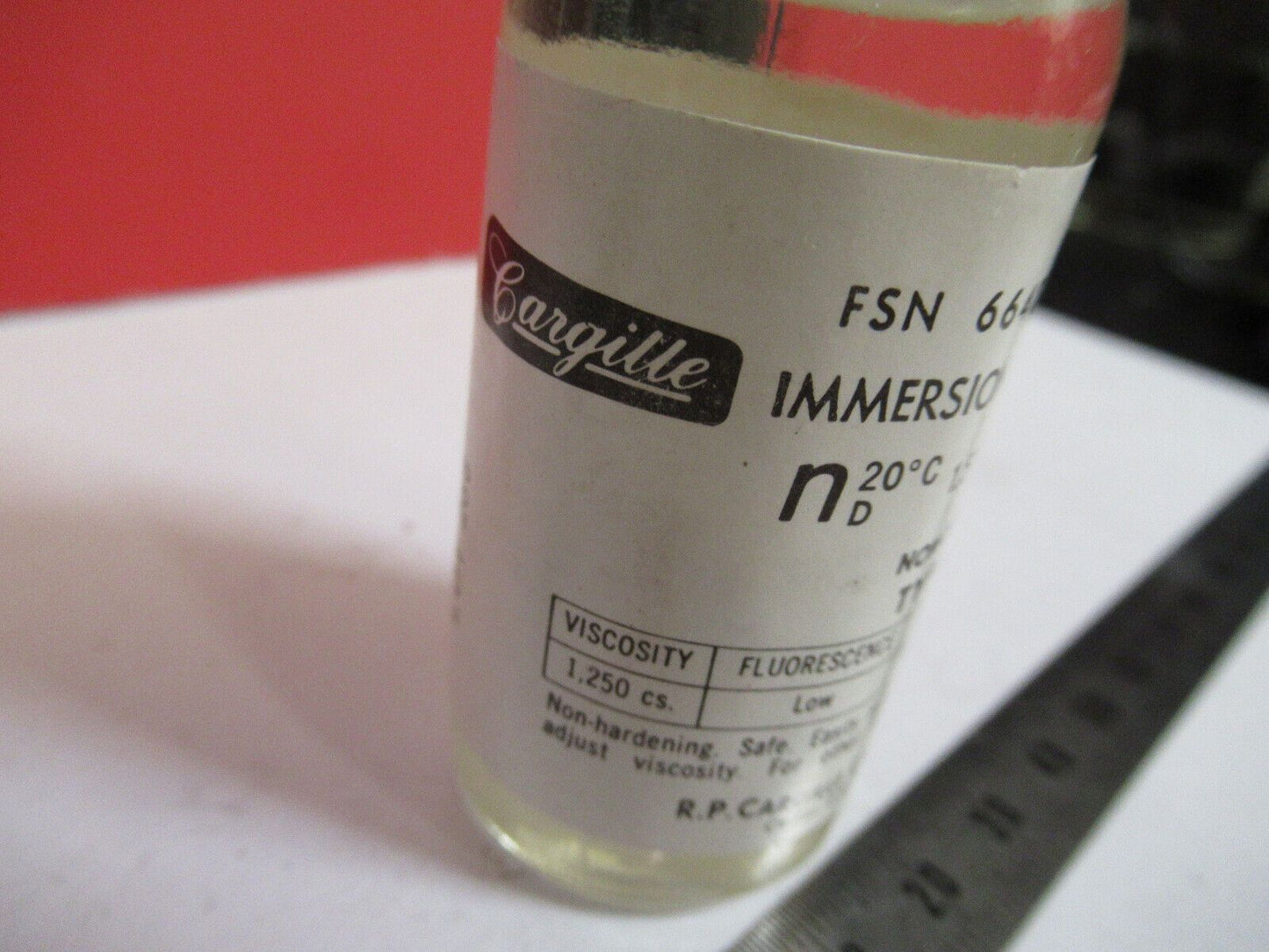 IMMERSION OIL for MICROSCOPE PART AS PICTURED Y7-B-58