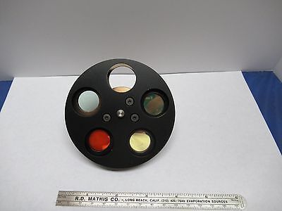 OPTICAL WYKO INTERFEROMETER FILTER WHEEL VERY NICE OPTICS AS PICTURED &85-34A