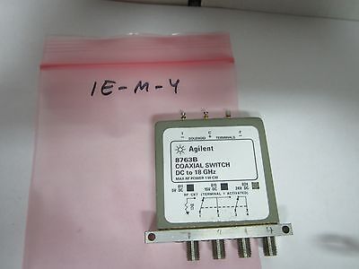 AGILENT HP COAXIAL SWITCH 8763B RF MICROWAVE FREQUENCY #1E-M-4