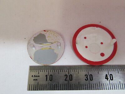 LEITZ WETZLAR PAIR LOGO PLASTIC + ALUMINUM MICROSCOPE PART AS PICTURED &B2-A-37