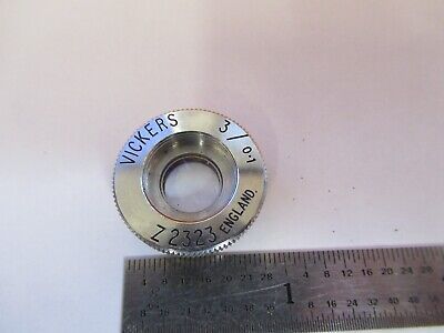 VICKERS ENGLAND OBJECTIVE 3X LENS OPTICS MICROSCOPE PART AS PICTURED &50-A-30