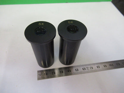 TOKYO PAIR EYEPIECE LENS 5X NEW OPTICS MICROSCOPE PART AS PICTURED #W5-B-16