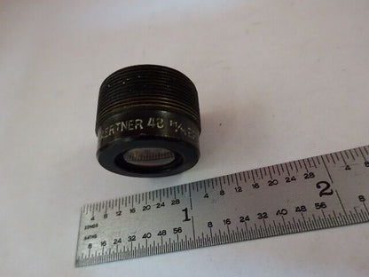 MICROSCOPE PART GAERTNER 48 mm OBJECTIVE OPTICS AS IS #31-C-94