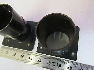 LEITZ WETZLAR BRASS PAIR OCULAR HOLDER HEAD MICROSCOPE PART AS PICTURED &B2-A-20