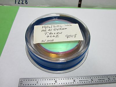 OPTICAL HAFNIUM OXIDE DICHROIC FLAT MIRROR ZERODUR LASER OPTICS BIN#R1-30