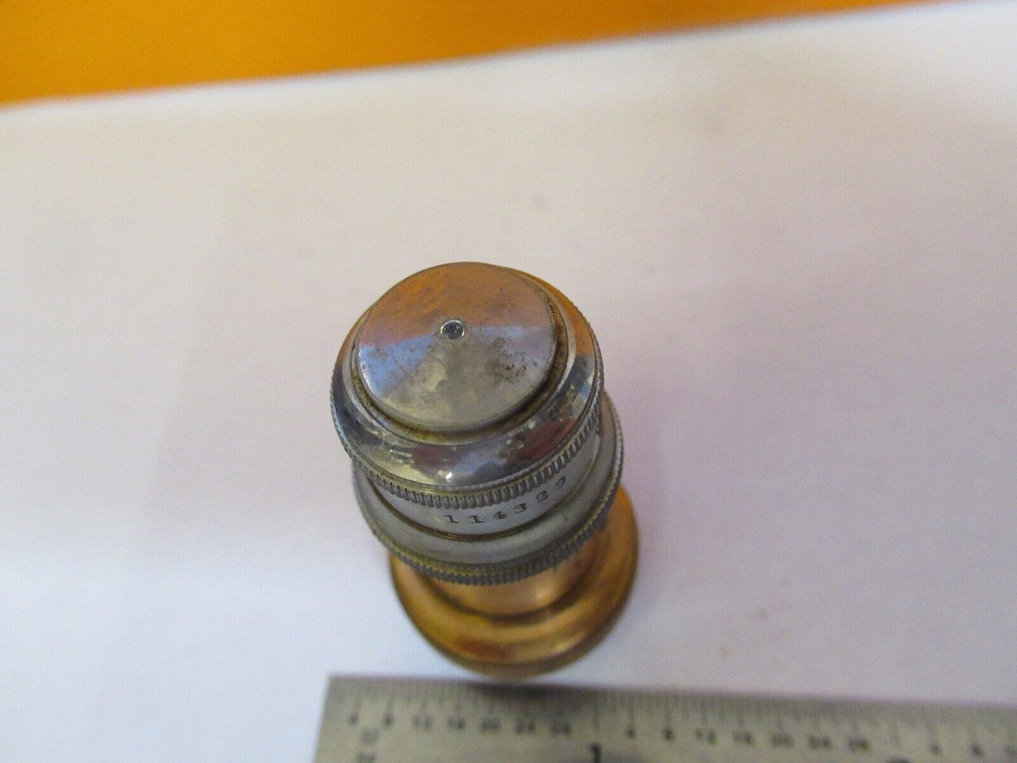 ANTIQUE ERNST LEITZ OBJECTIVE 1/12 OPTICS MICROSCOPE PART AS PICTURED &8M-A-86B