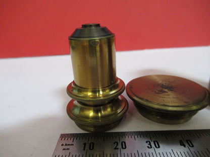 ANTIQUE  BRASS BECK LONDON OBJECTIVE LENS MICROSCOPE PART AS PICTURED G4-A-98