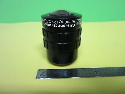 MICROSCOPE ZEISS OBJECTIVE 100X INFINITY OPTICS HI PLANACHROMAT BIN#11-DT-Z