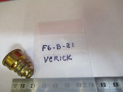 ANTIQUE BRASS VERICK OBJECTIVE FRANCE MICROSCOPE PART AS PICTURED &F6-B-21