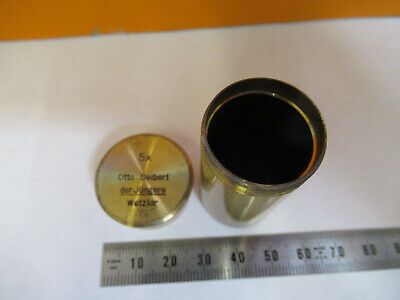 OTTO SEIBERT GERMANY EMPTY BRASS OBJECTIVE CAN 5X MICROSCOPE PART  &H1-B-08