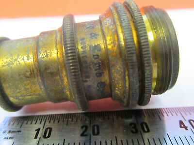 ANTIQUE BRASS BAUSCH LOMB OBJECTIVE  MICROSCOPE PART AS PICTURED F6-B-111