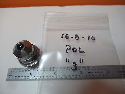 ANTIQUE LEITZ GERMANY POL OBJECTIVE 3 P MICROSCOPE OPTICS PART AS PIC &16-B-10