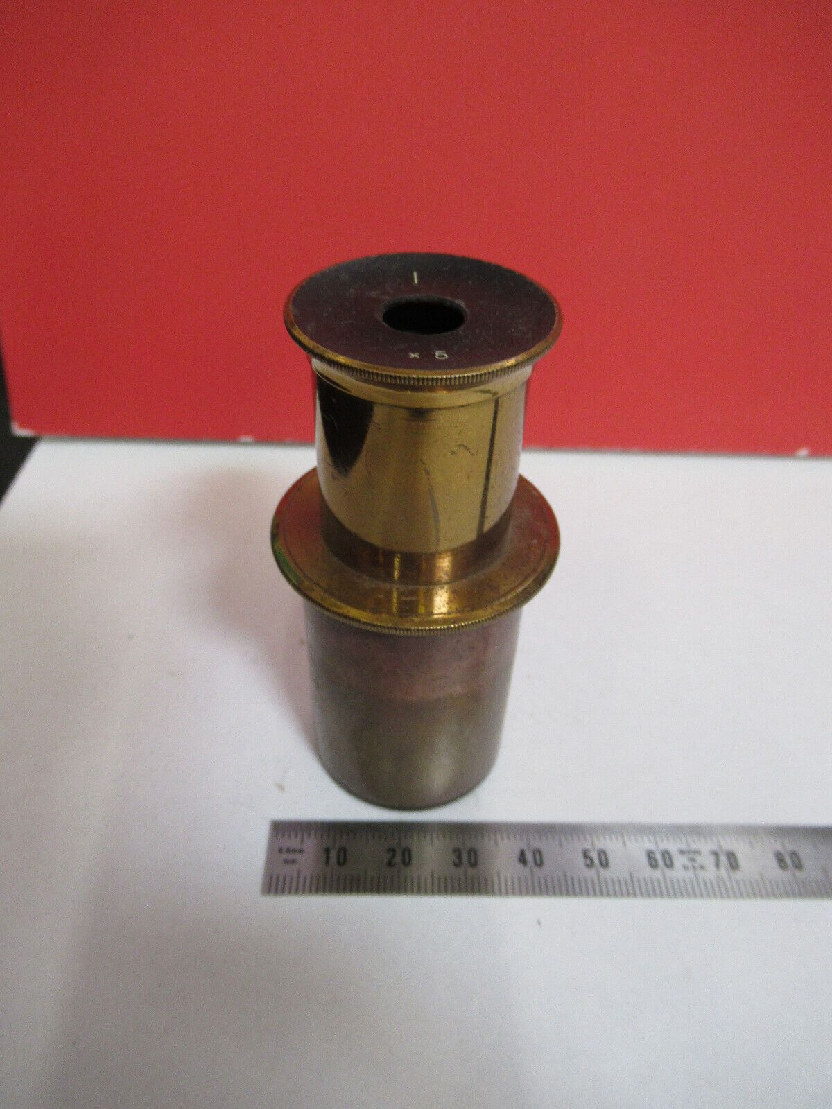 ANTIQUE BRASS UK HENRY CROUCH EYEPIECE MICROSCOPE PART AS PICTURED &S9-A-66