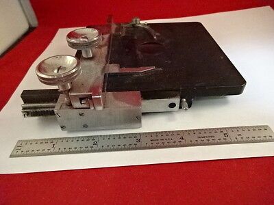 MICROSCOPE PART LEITZ WETZLAR GERMANY SPECIMEN TABLE MICROMETER AS IS #51-A-02