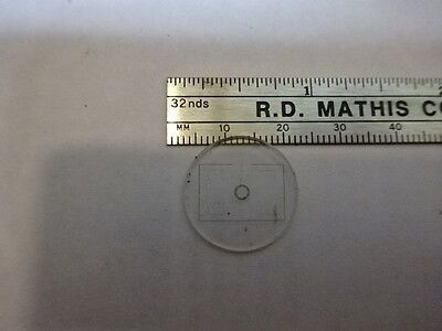 MICROSCOPE PART BAUSCH LOMB RETICLE TARGET PHOTO OPTICS AS IS #81-66