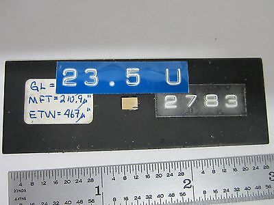 ROGER SHERMAN STANDARD PRECISION METROLOGY GAP 23.5 MICRONS OPTICS BIN#M8-08