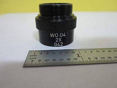 MICROSCOPE PART OBJECTIVE MM 2X WO 04 OPTICS BIN#U1-35