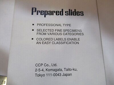 PREPARED SLIDES SPECIMEN SAMPLES JAPAN CCP MICROSCOPE PART AS PICTURED P3-A-106