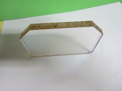 FOR PARTS optical truncated thick glass plate [some scratches] AS IS  BIN#42-04